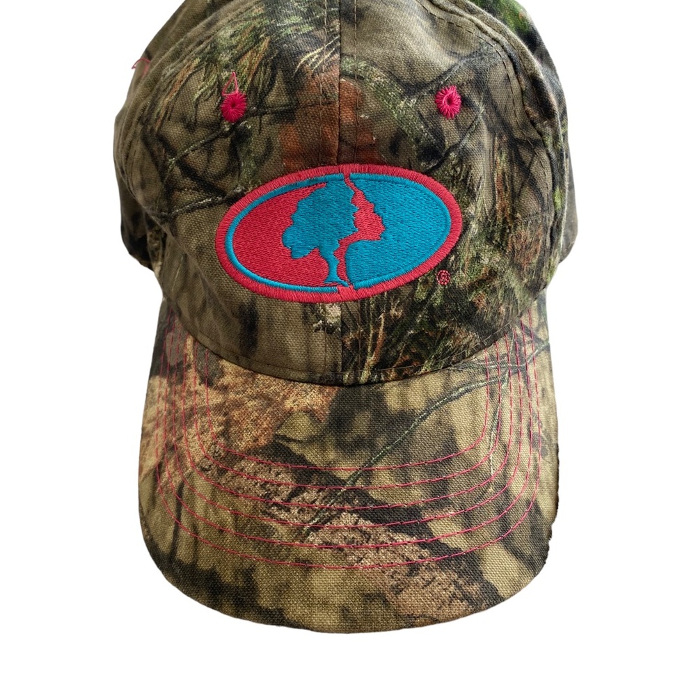 Mossy Oak Camouflage Cap with Pink Accents